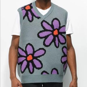 Obey Ipsum Grey & Purple Sweater Vest